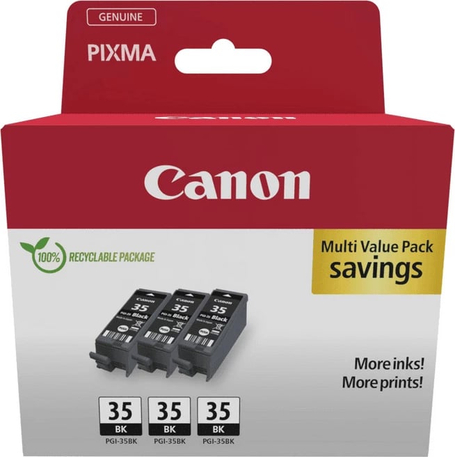 Kartush boje, Canon, PGI-35 (1509B028), 9.3 ml, rendiment 191 faqe, e zezë, set 3-pack