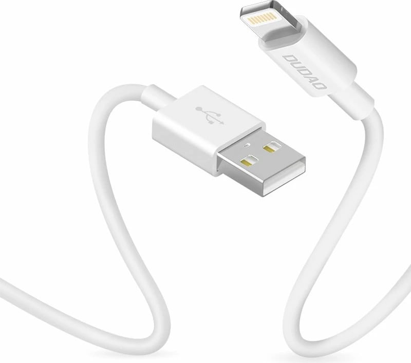 Kabllo Dudao L1L, USB në Lightning, 1m, 3A, Bardhë