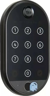 Tastierë inteligjente Yale Home Smart Lock Keyboard 2 Linus, me lexues të shenjës së gishtit, e zezë
