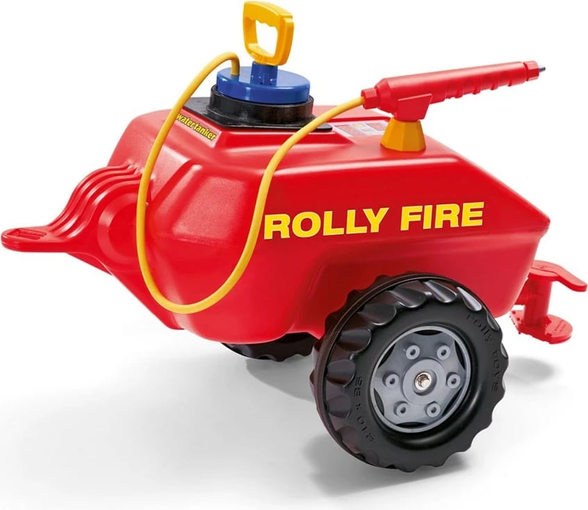 rimorkio cisternë lodër Rolly Toys Vacumax Fire me pompë dhe spërkatës, 15 L, e kuqe