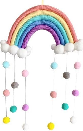 Dekor për Mur Rainbow me Pom-Pom, NEXT, 22x50cm