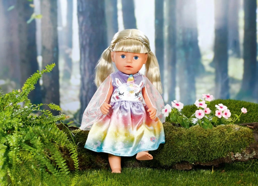 veshje zanë për kukull, Baby Born, 829301 Phantasia Fairy Outfit, me krahë, për kukulla 43 cm, shumëngjyrëshe