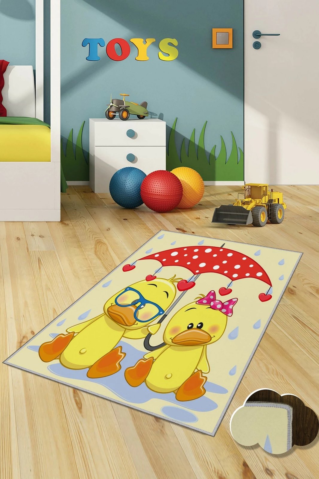 Qilim për fëmijë, shumëngjyrësh, 80x120cm, Conceptum Hypnose, KHMFESTO0020KEÇE