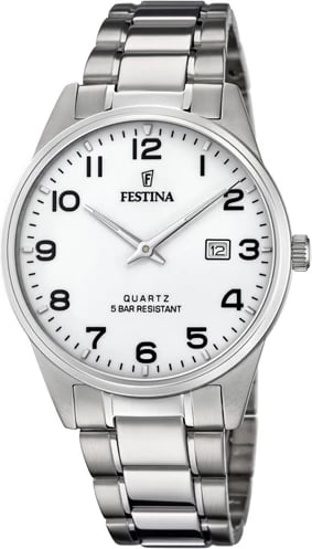 Orë dore Festina F20511/1 për meshkuj, argjendtë