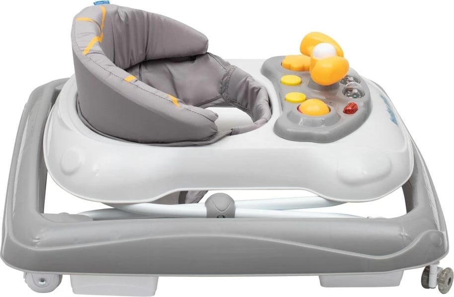 Ecëse bebi, Baby Mix, multimedia me timon, rrota silikoni, rregullim lartësie 3 nivele, gri