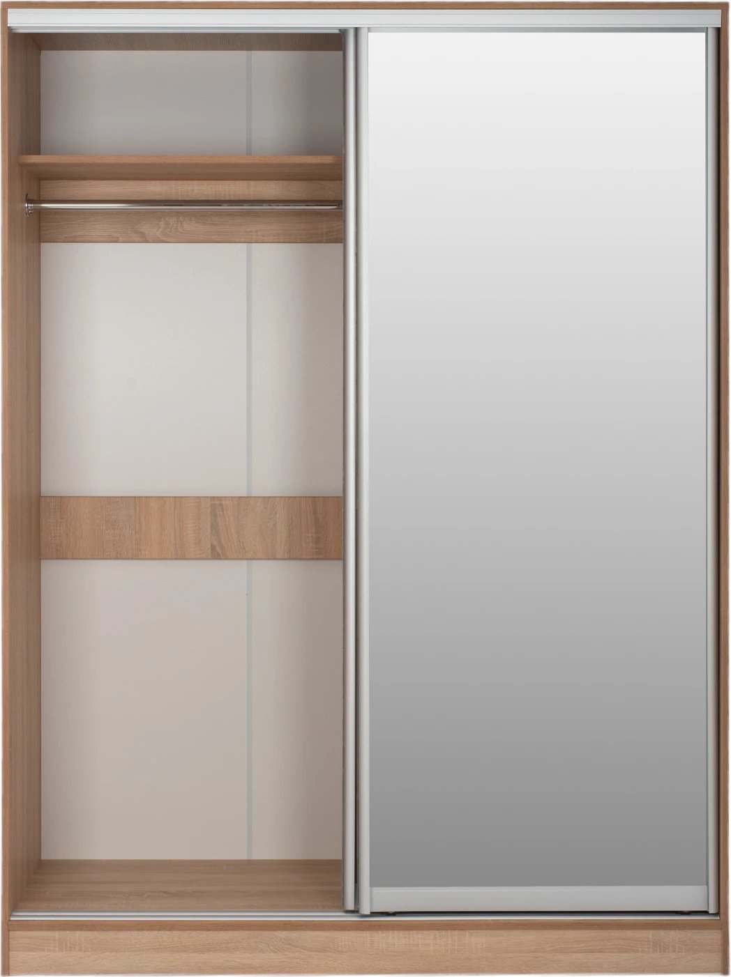 Dollap me dyer rrëshqitëse me pasqyrë, sonama, FH2434, 160x60x210 cm