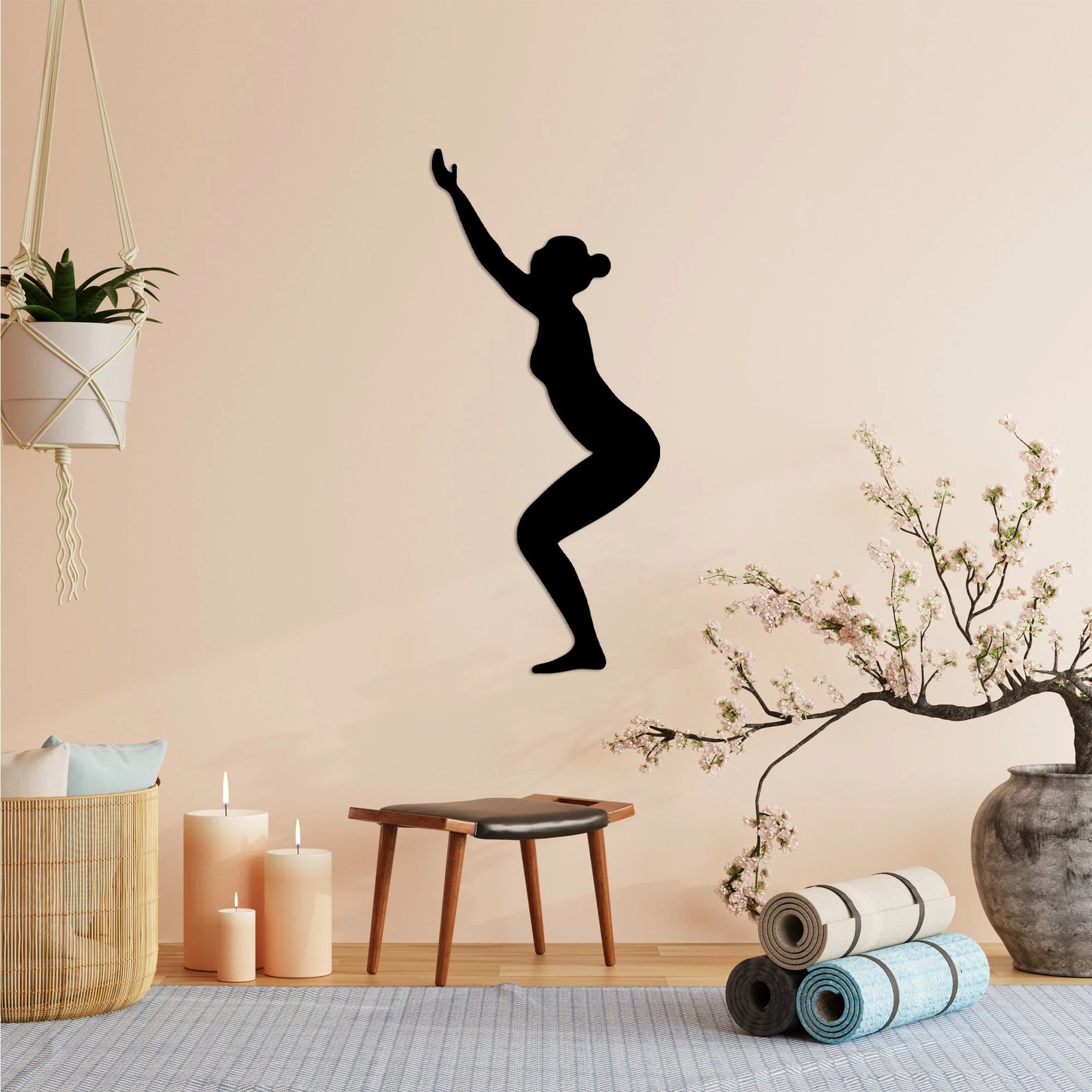 Aksesor dekorativ metalik për mur, Wallity, Yoga 20