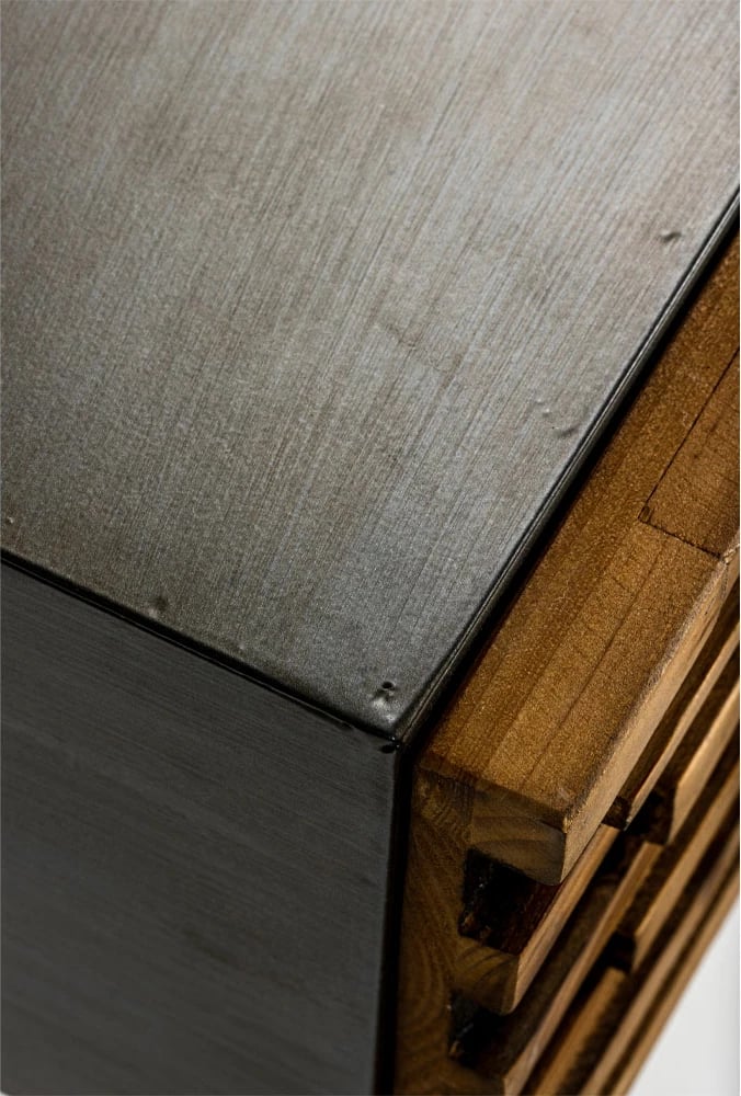 Komodë Coast me 3 sirtarë, ngjyrë e zezë-natyrale, 90x37x79cm