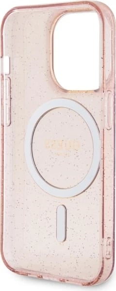 Mbështjellës Guess GUHMP14LHCMCGP për iPhone 14 Pro 6.1", Glitter Gold MagSafe, Rozë Mbështjellës Guess GUHMP14LHCMCGP për iPhone 14 Pro 6.1", Glitter Gold MagSafe, Rozë