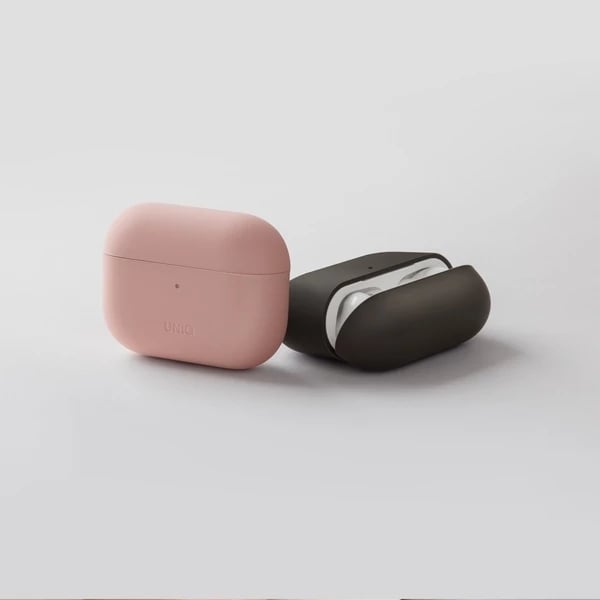 Mbështjellës UNIQ Lino për AirPods Pro, silikon, i zi