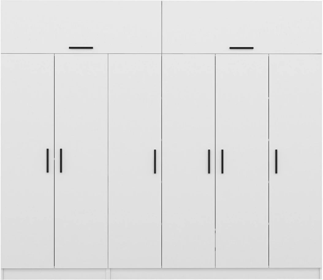 Dollap Skye Decor, i bardhë, 270x235x52cm, 10 pjesë