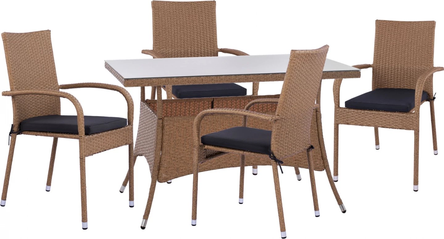 Set kopshti tavolinë & karrige FH11711.32, 5 pjesë, bezhë