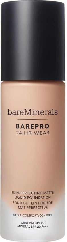 Fondatinë për femra bareMinerals BarePro 24HR Wear Skin-Perfecting Matte Liquid Foundation SPF20 Light 25 Cool, 30ml