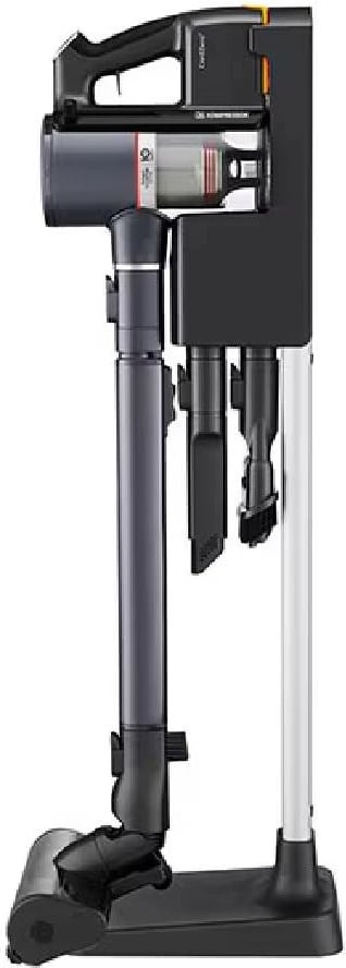 Fshesë pa kabllo stick LG A9K-CORE3S CordZero me stacion All-in-One Tower, 260 W, depozitë 0.44 L/1.1 L e kompresuar, filtër 5-shtresor, Wi‑Fi, Black‑Silver