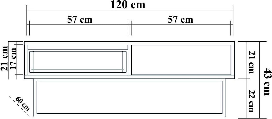 Set mobiljesh për dhomë dite Skye Decor, Laxus Takım 8, ngjyrë arre dhe e zezë
