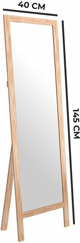 Pasqyrë qëndrore Cheval, ngjyrë druri, Skye Decor, 45x140cm