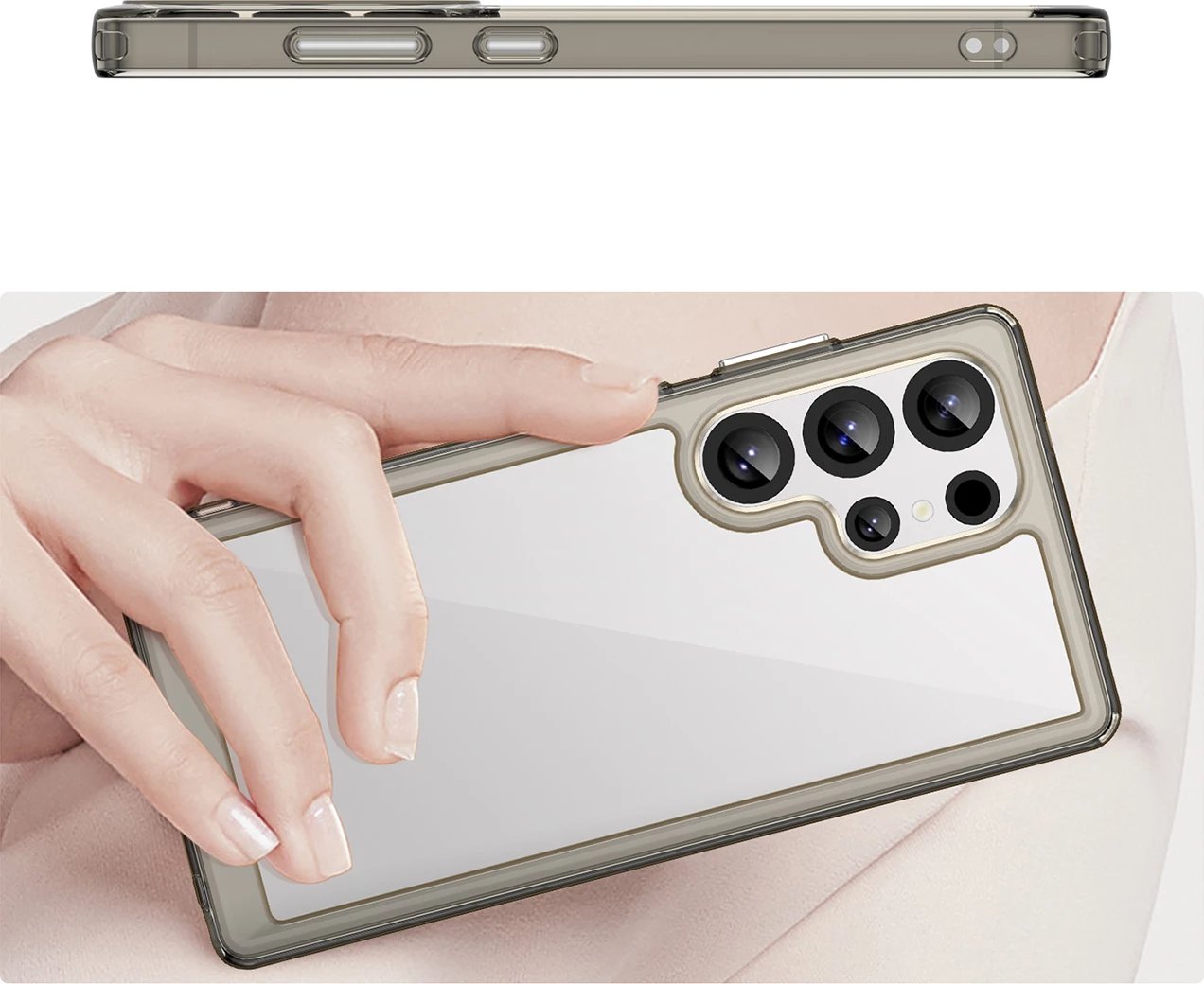 Mbështjellës Hurtel Outer Space Case për Samsung Galaxy S25 Ultra, Transparent/Black