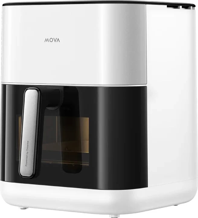 Fritezë ajri, MOVA, FD10 Pro VFF12A, 6L 1800W, 50-230°C, panel me prekje, dritare shikimi, bardhë/zezë