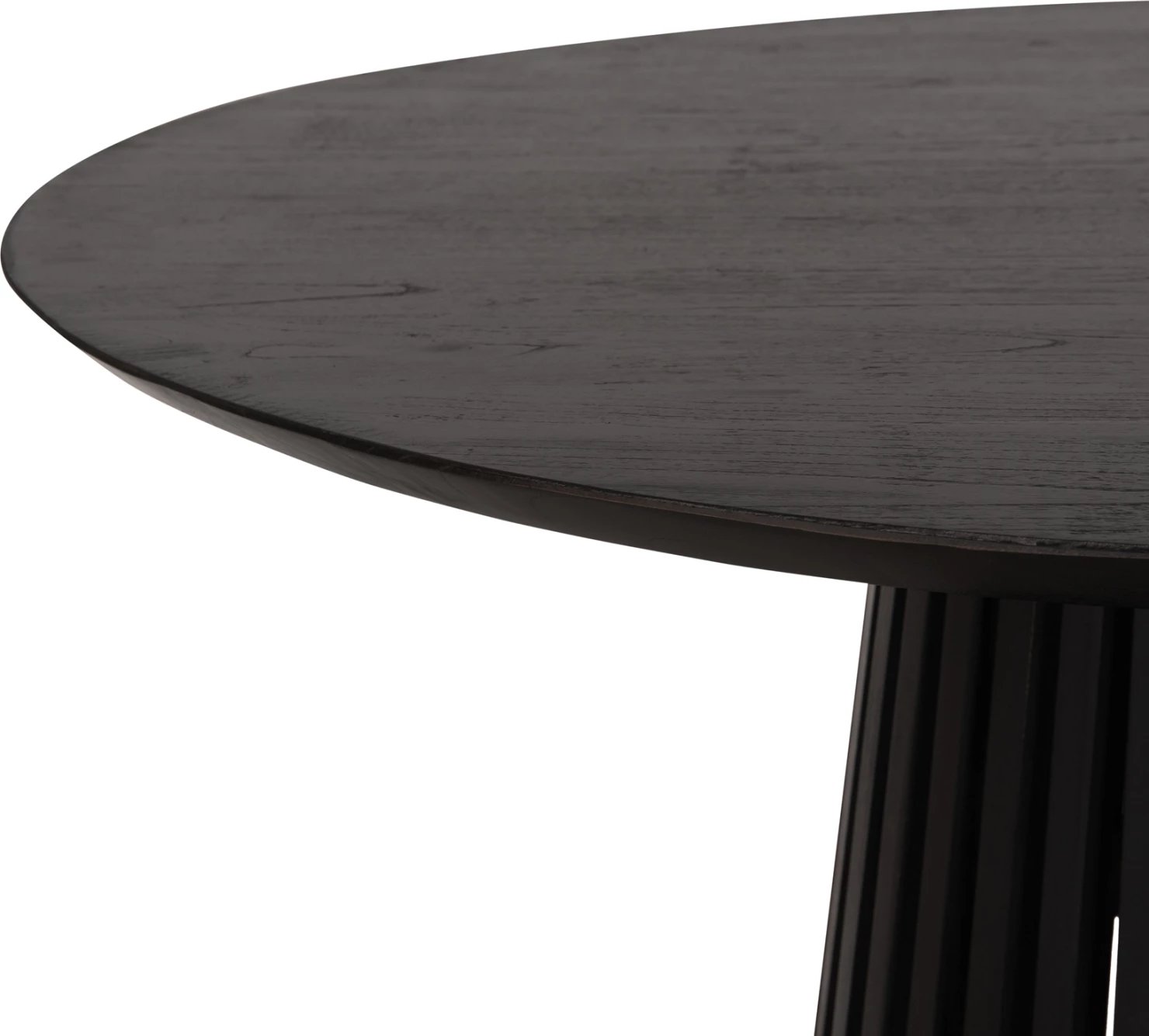 Tavolinë e rrumbullakët për ngrënie, dru Mindi, e zezë, FRANTZ FH9388.02, 118x79cm