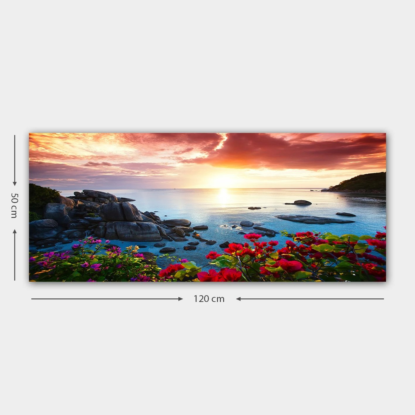 Pikturë dekorative në kanavacë, shumëngjyrëshe, YTY168033302_50120, 50x120cm