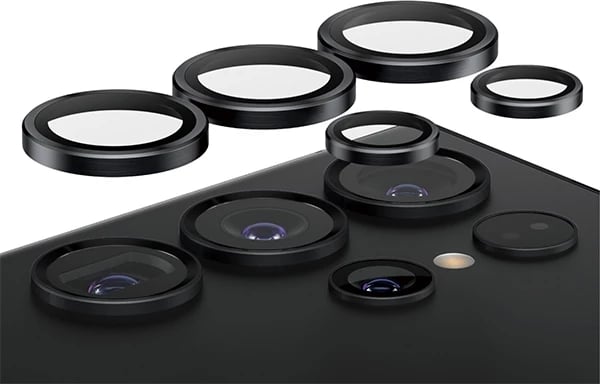 Mbrojtës kamere PanzerGlass Hoops për Samsung Galaxy S24 Ultra, i zi