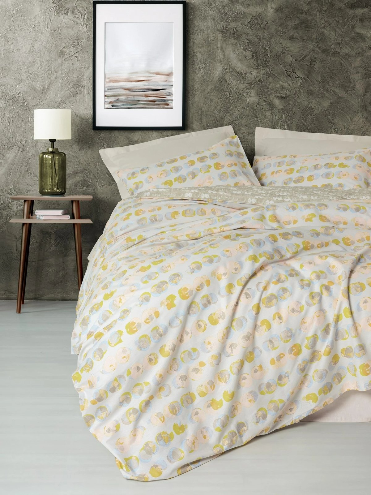 Set mbulesë për jorgan një person, ranforce, ngjyrë bezhë, Jocus, L'essentiel