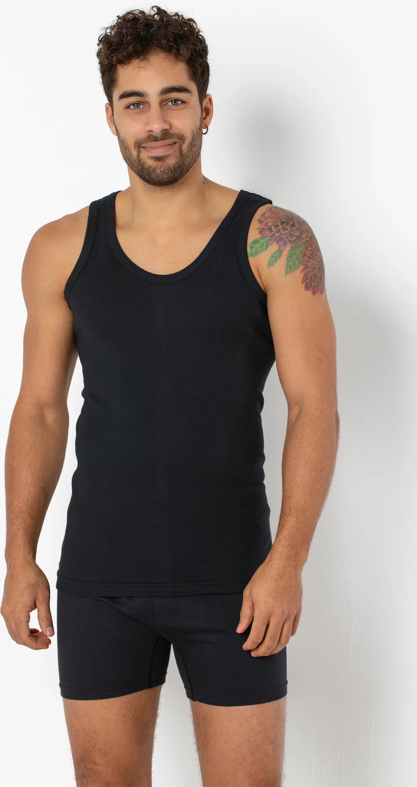 Fanellë e brendshme për meshkuj, Jumeon, e zezë, 001-021001