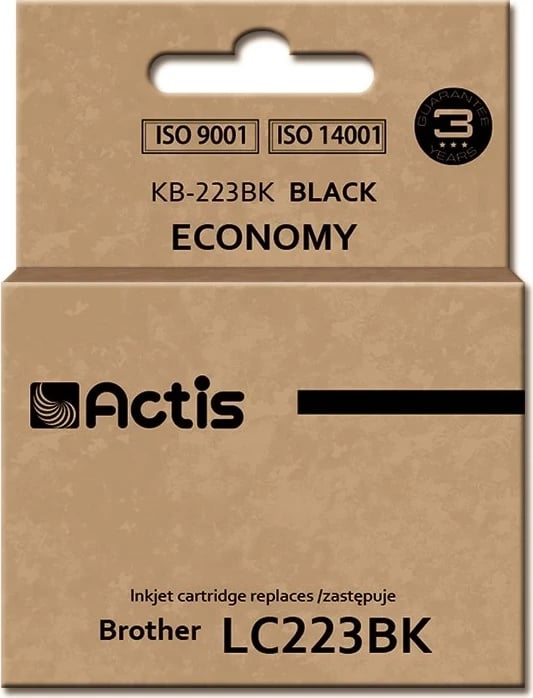 Ngjyrë zëvendësuese Actis KB-223BK ink për Brother LC223BK, 16ml, e zezë