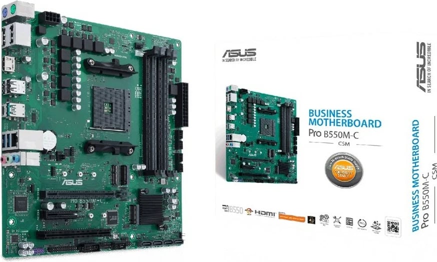 Pllakë amë ASUS PRO B550M-C/CSM, AMD, Socket AM4, micro ATX