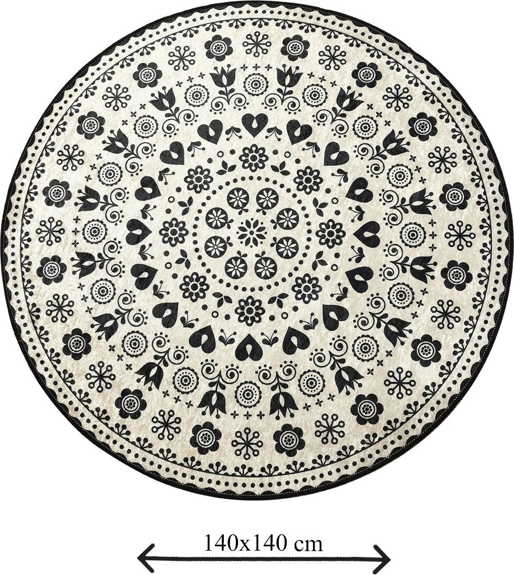 Tapet banje Mijölnir Venice, e zezë, 140cm