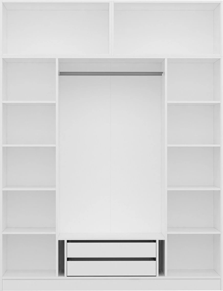 Dollap Hanah Home, Kale - 3084, i bardhë, 180x235x52cm