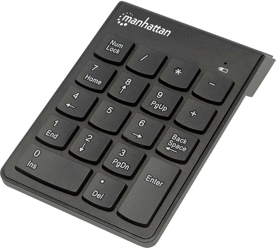 Tastierë numerike wireless Manhattan 178846, 18 taste, e zezë