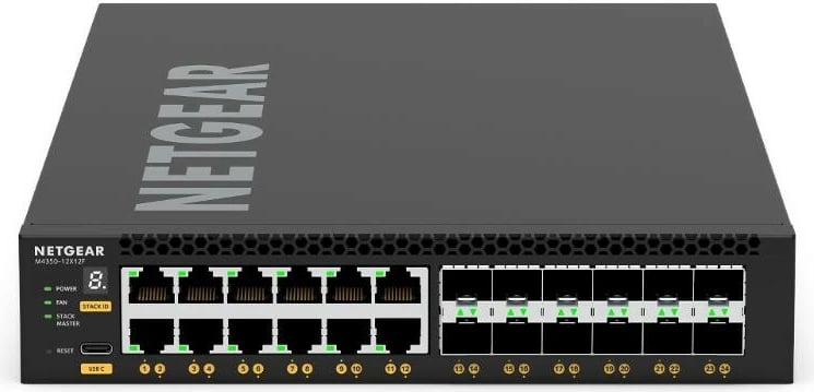 Switch i menaxhuar Netgear M4350-12X12F XSM4324, 12x10GE, 12xSFP+, rack