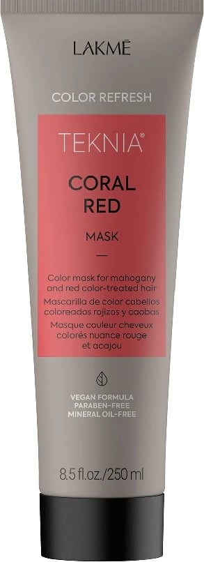Maskë për flokë Lakme Teknia Coral Red Mask Refresh për femra, 250ml