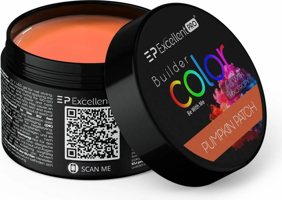 Xhel ndërtues me ngjyrë për femra Excellent PRO Builder Color With Thixotropy Gel Building Pumpkin Patch 15g