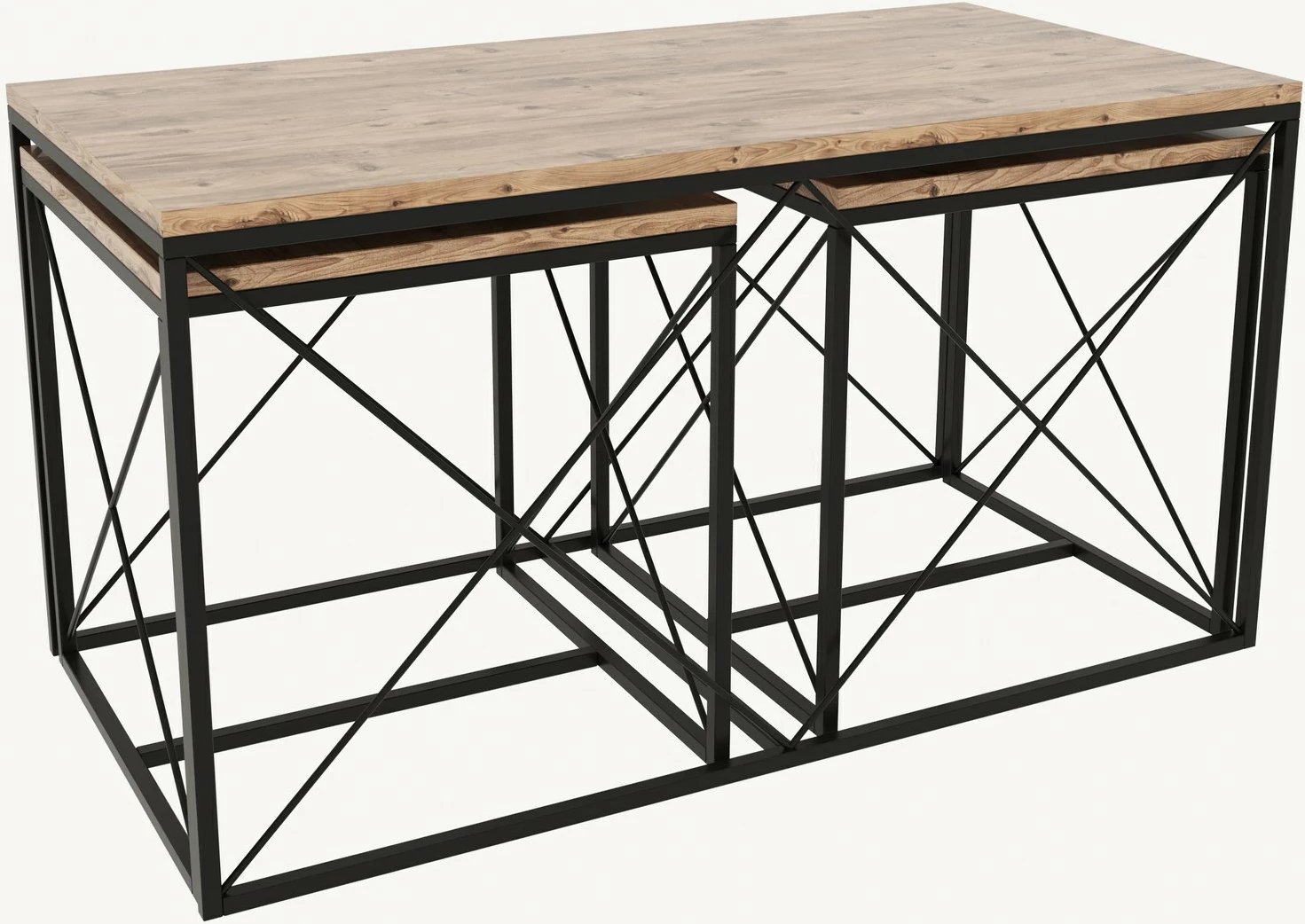 Set tavolinash kafeje Hanah Home, Defne, ngjyrë Atlantic Pine