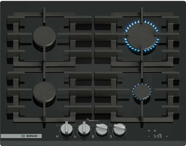 Sobë gazi Bosch PRP6A6H40, 4 zona, e zezë