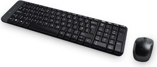 Set tastierë dhe maus Logitech MK220, wireless, USB, e zezë