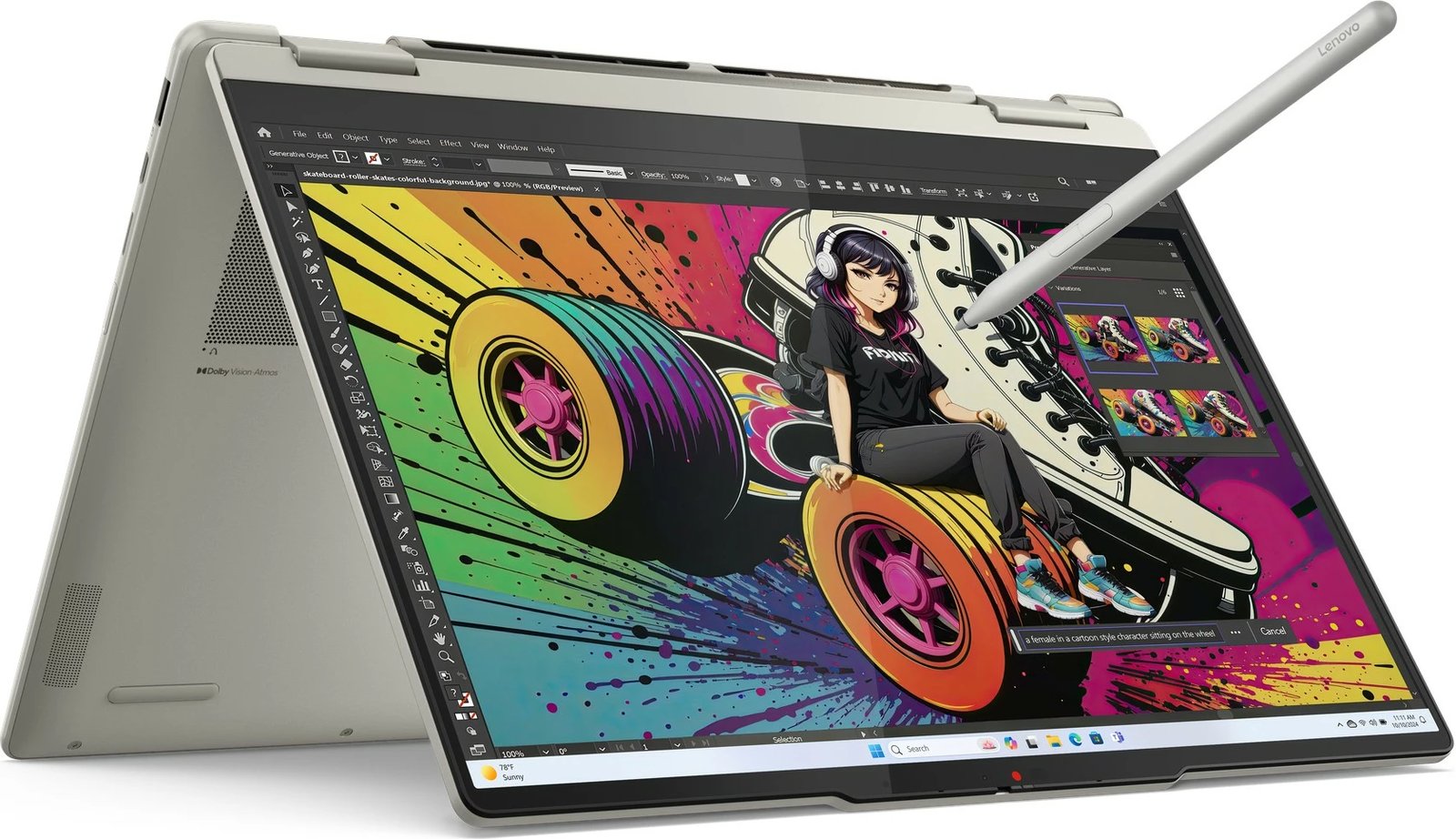 Kompjuter Lenovo Yoga 7 2-in-1 14AKP10 Ryzen AI 7 350, 16GB/1TB SSD, 14 inç, 2.8K, e bardhë