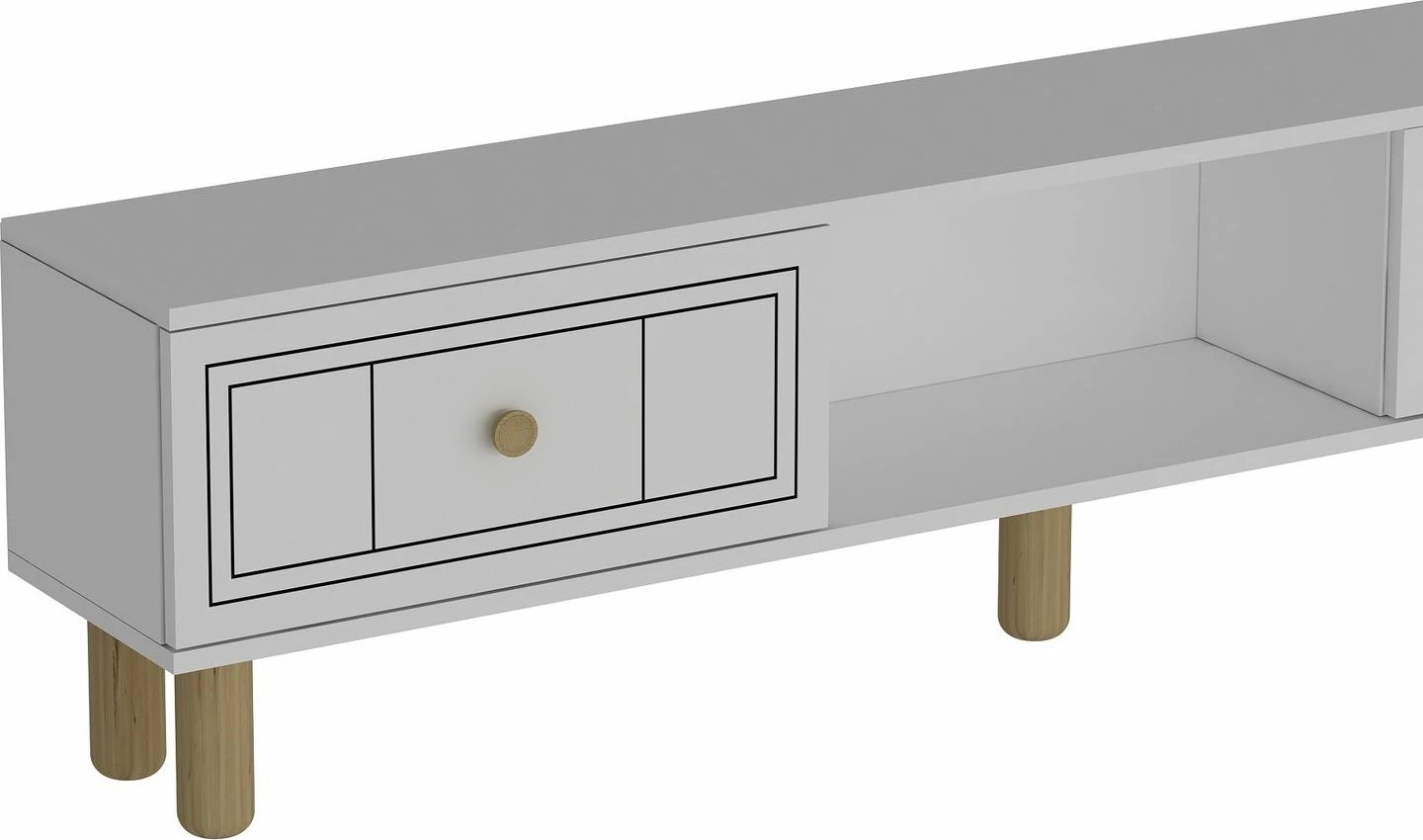 Komodë TV Skye Decor, Dario Bohem, e bardhë