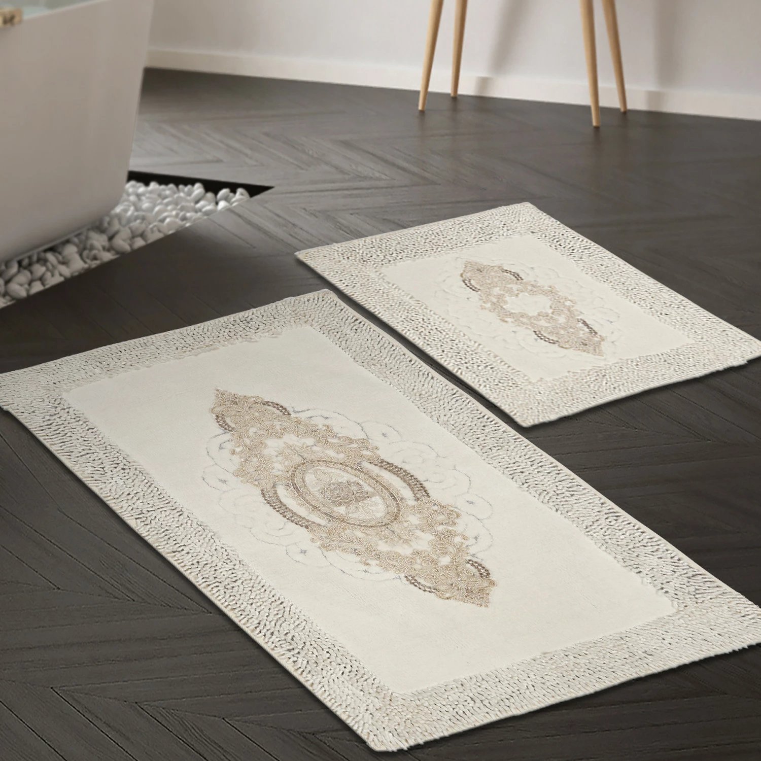 Set tapetash për banjo, krem, Mijölnir, Aln_E4_268, 2 copë