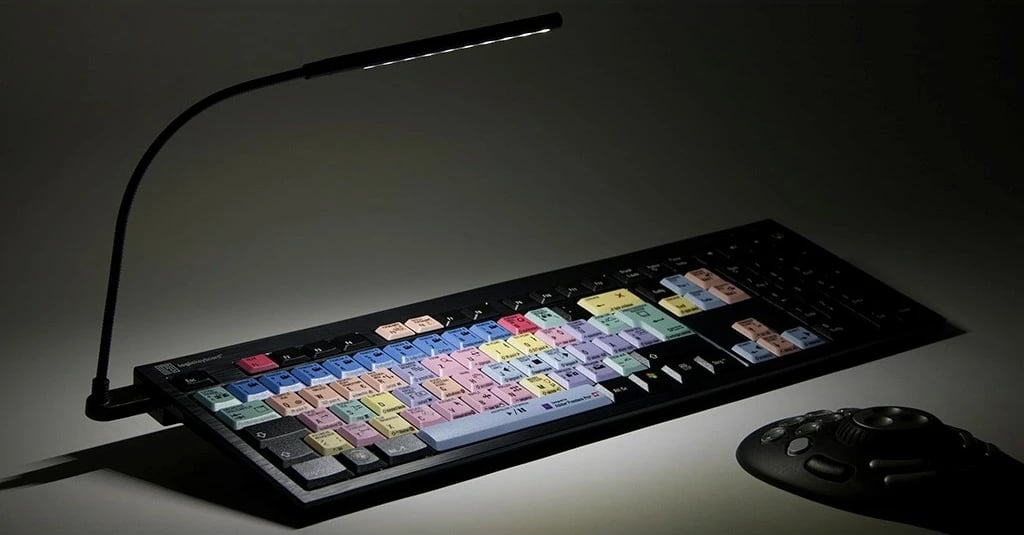 Tastierë LogicKeyboard Adobe Premiere Pro CC, full-size, QWERTZ, me kabllo, USB, shumëngjyrëshe
