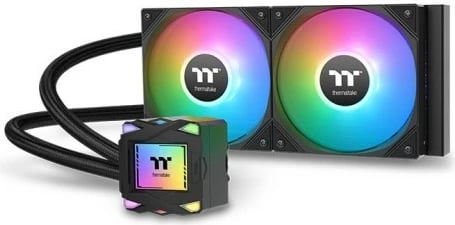 Ftohës uji AIO, Thermaltake LA240 ARGB (CL-W457-PL12SW-A), radiator 240 mm me 2x120 mm, ARGB, 4-pin PWM, Intel/AMD