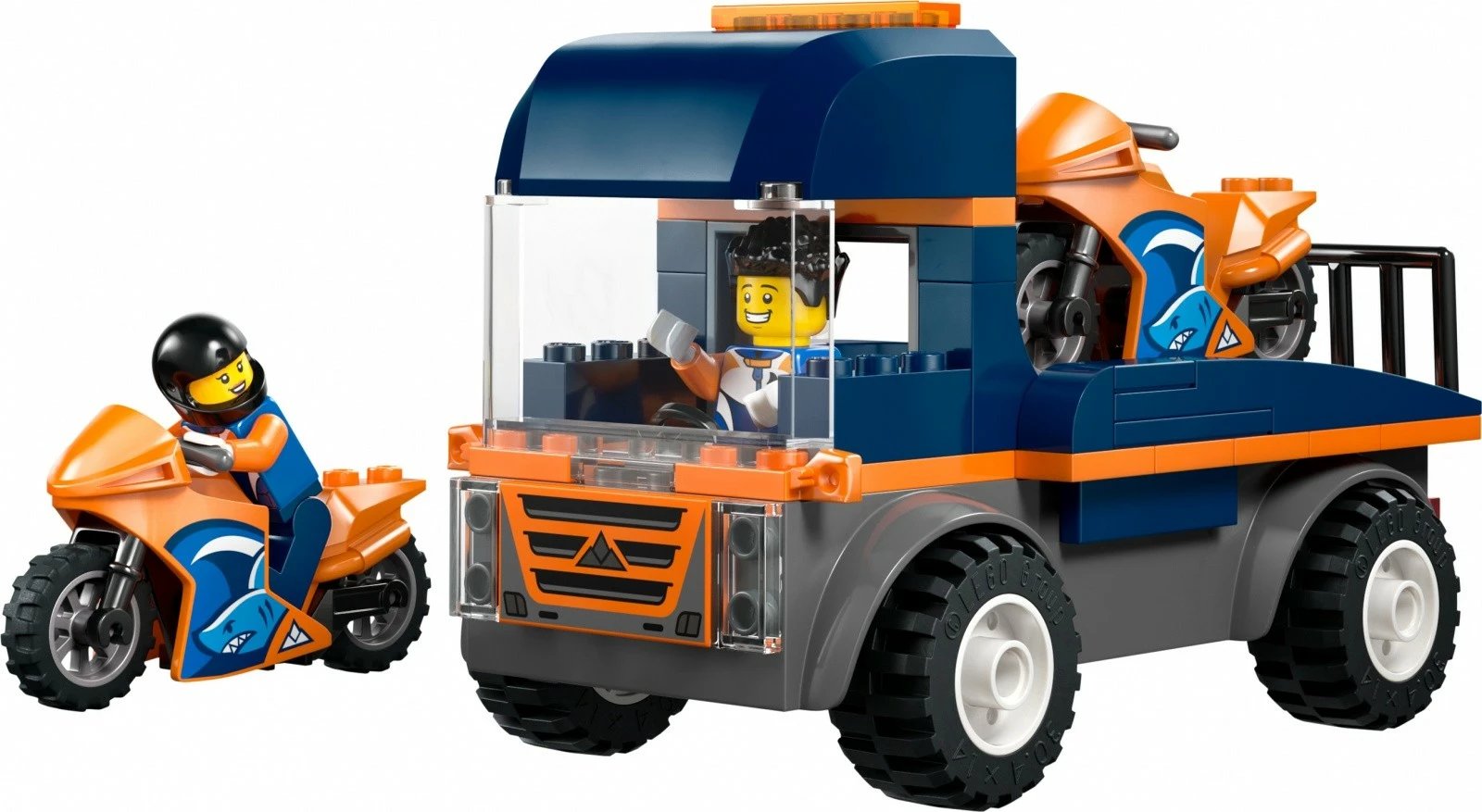 Set ndërtimi LEGO City 60491 transportues motoçikletash 88 pjesë 4+ blu/portokalli