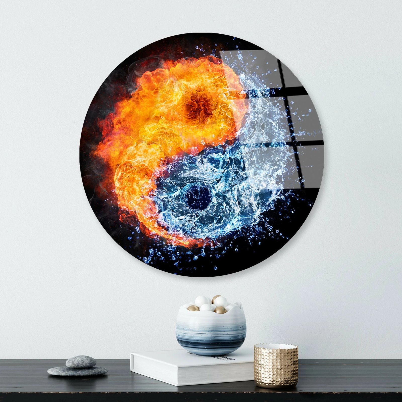 Pikturë dekorative prej xhami të temperuar, Wallity, UV-1142, shumëngjyrëshe, 30cm