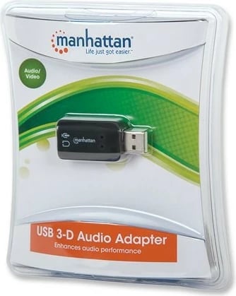Kartë zanore USB Manhattan 150859, 5.1 kanale, e zezë
