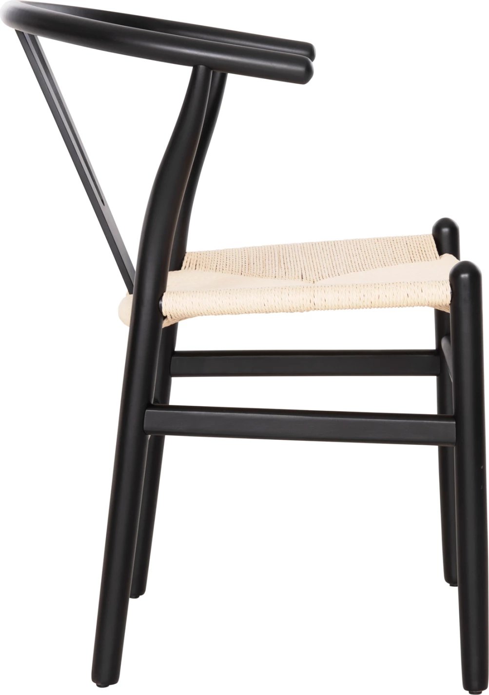 Karrige për ngrënie, dru ahu, ngjyrë e zezë-bezhë, FH8695.03, 54.5x53x75 cm