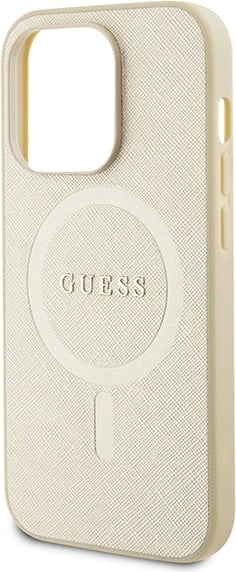 Mbështjellës Guess GUHMP15LPSAHMCB për iPhone 15 Pro 6.1", Saffiano MagSafe, Ari