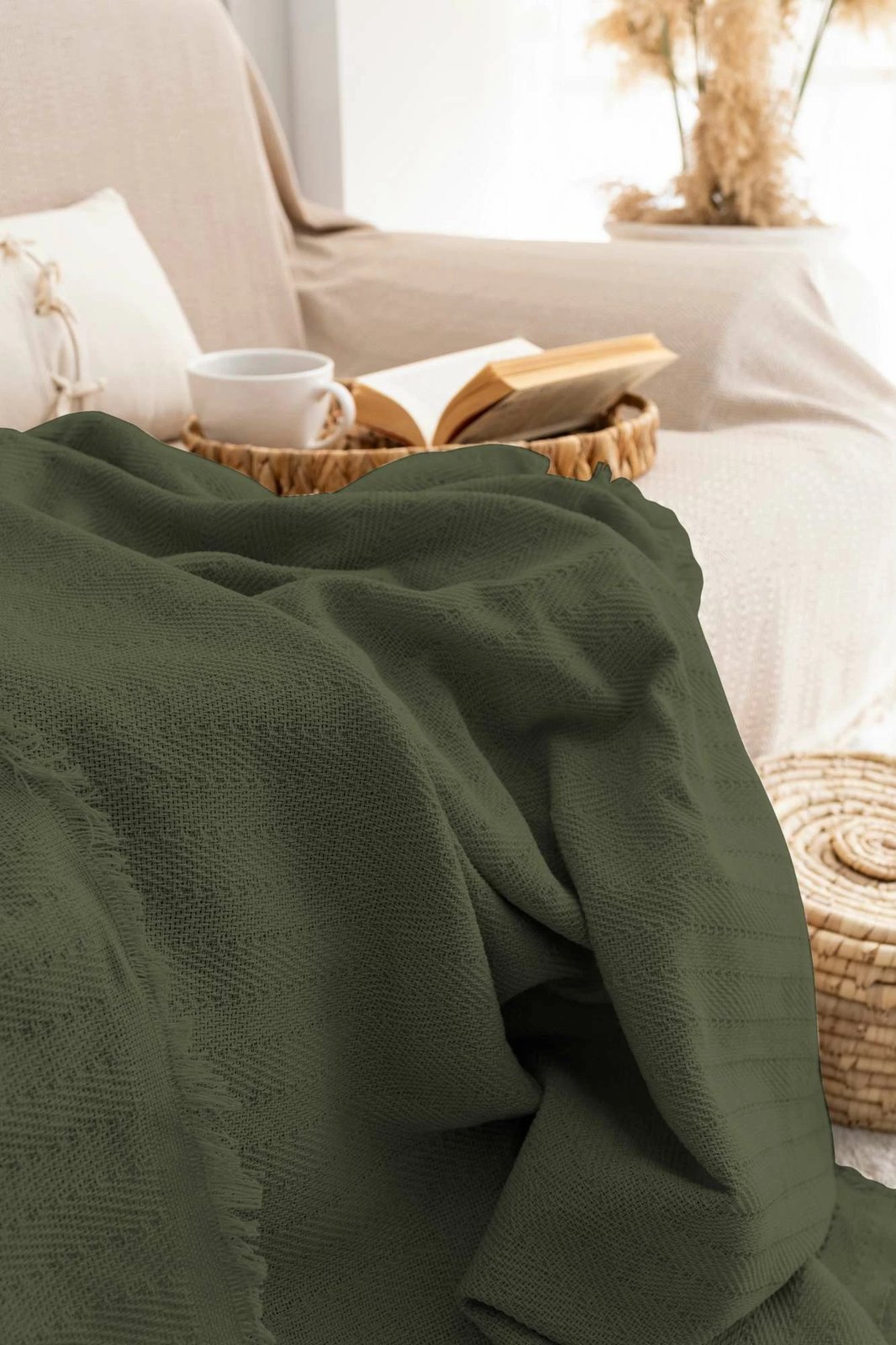 Mbulesë divani L'essentiel, ngjyrë kaki, Rio