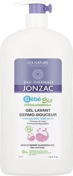 Xhel larës për trup dhe flokë për bebe Jonzac Bébé Bio Gentle Dermo-Cleansing Gel 1L